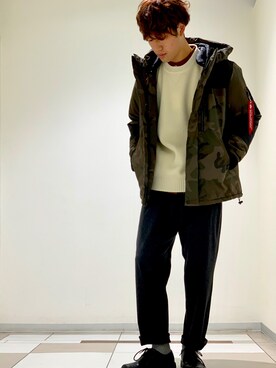 「KANGOL（カンゴール）のアイテム（レッグウェア）」を使った、ときおさん（メンズ・180cm）の冬コーディネート