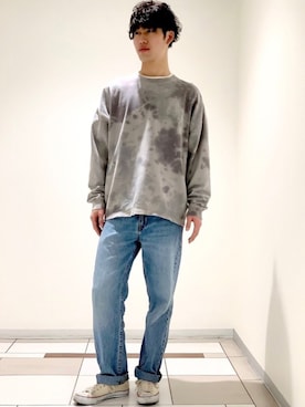 「BACK NUMBER（バックナンバー）のアイテム（スウェット）」を使った、ときおさん（メンズ・180cm）の冬コーディネート