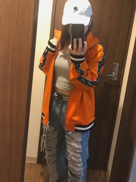 「SANTA CRUZ（サンタクルーズ）のアイテム（キャップ）」を使った、bacomさん（レディース・147cm）の秋コーディネート