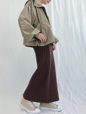 「Ifuru（イフル）のアイテム（ジャケット/アウター）」を使った、Ifuru_officialさん（レディース・160cm）の秋コーディネート