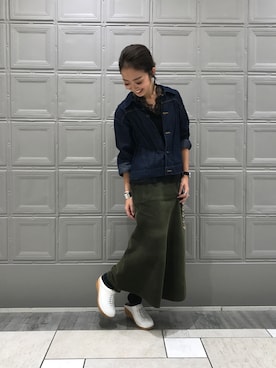 「BEAMS BOY（ビームスボーイ）のアイテム（デニムジャケット）」を使った、sawaaaさん（レディース・157cm）の秋コーディネート