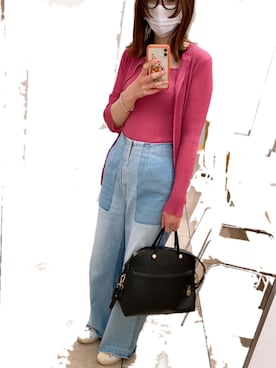 「春カラー」｜「アイテム（アンサンブル）」を使った、RIIさん（レディース・164cm）の春コーディネート