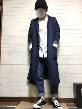 「NICE CLAUP（ナイスクラップ）のアイテム（ジャケット/アウター）」を使った、tommyさん（メンズ・167cm）の秋コーディネート