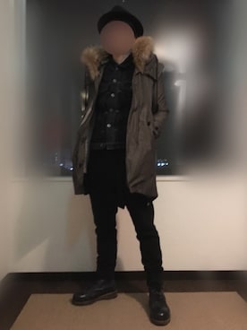 「Gジャン」｜「アイテム（モッズコート）」を使った、tommyさん（メンズ・167cm）の冬コーディネート
