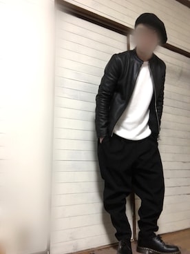 「Lui's（ルイス）のアイテム（ハンチング/ベレー帽）」を使った、tommyさん（メンズ・167cm）の冬コーディネート