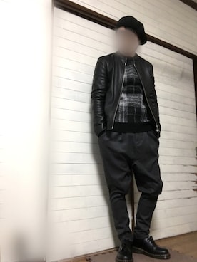 「Lui's（ルイス）のアイテム（ハンチング/ベレー帽）」を使った、tommyさん（メンズ・167cm）の冬コーディネート