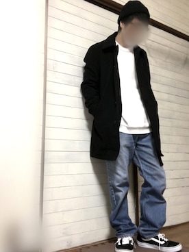 「AZUL by moussy（アズールバイマウジー）のアイテム（ニットキャップ/ビーニー）」を使った、tommyさん（メンズ・167cm）の冬コーディネート