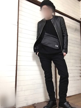 「Lui's（ルイス）のアイテム（ハンチング/ベレー帽）」を使った、tommyさん（メンズ・167cm）の冬コーディネート
