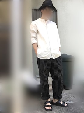 「YEVS（イーブス）のアイテム（トップス）」を使った、tommyさん（メンズ・167cm）の夏コーディネート