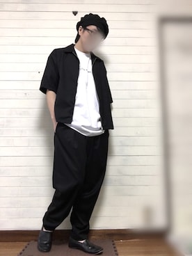「Lui's（ルイス）のアイテム（スリッポン）」を使った、tommyさん（メンズ・167cm）の夏コーディネート