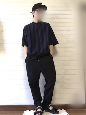 「Lui's（ルイス）のアイテム（帽子）」を使った、tommyさん（メンズ・167cm）の夏コーディネート