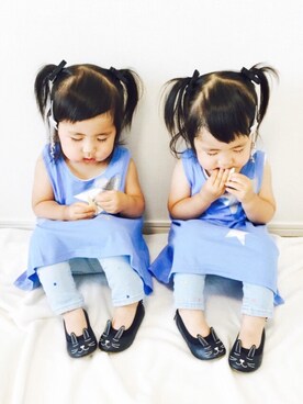 「babygap」｜「アイテム（バレエシューズ）」を使った、A★R さん（キッズ・80cm）の夏コーディネート