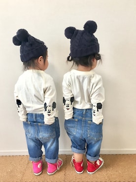 「ボーイフレンドデニム」｜「アイテム（その他）」を使った、A★R さん（キッズ・90cm）の春コーディネート