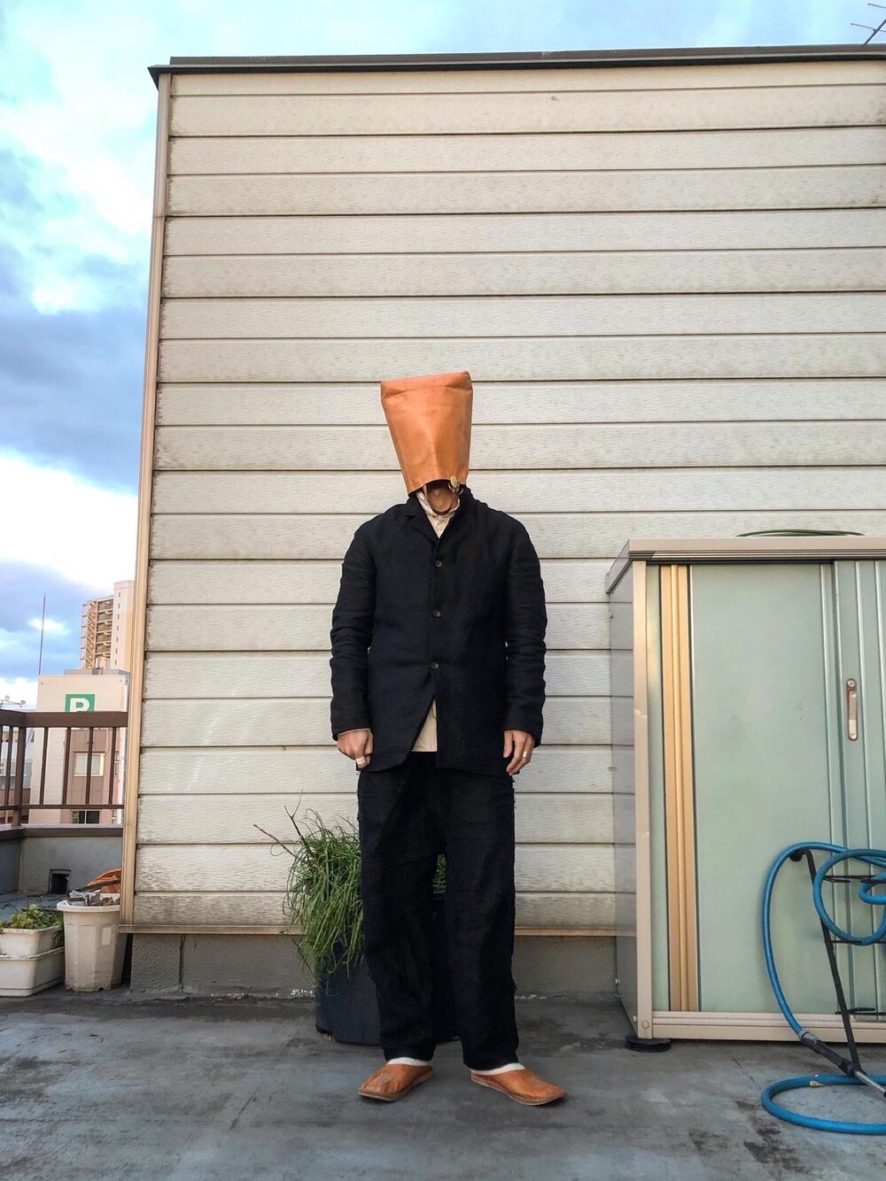 「prpattersonのアイテム（その他パンツ、ブラック系）」を使った、iq8qo1c0さん（メンズ・174cm）の冬コーディネートの1枚目の写真