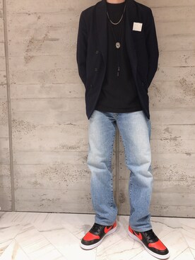 「JOINT WORKS（ジョイントワークス）のアイテム（テーラードジャケット）」を使った、Jimaさん（メンズ・177cm）の春コーディネート