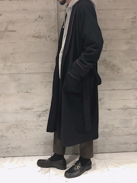 「DAKS（ダックス）のアイテム（その他アウター）」を使った、Jimaさん（メンズ・177cm）の冬コーディネート