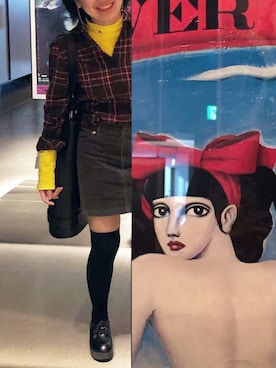 「BUBBLES（バブルス）のアイテム（バッグ）」を使った、星野りよんさん（レディース・151cm）の冬コーディネート