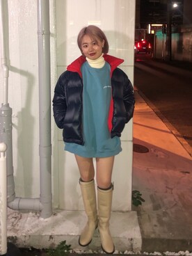 星野りよんさん（レディース・152cm）の冬コーディネート