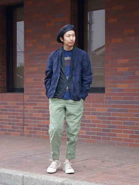 「 カーディガン」｜UNDERPASSさん（メンズ・172cm）の冬コーディネート
