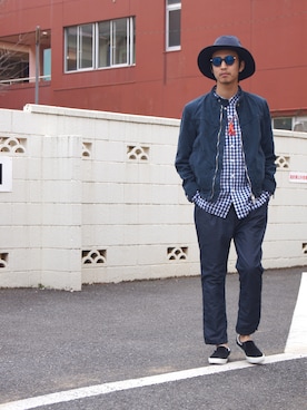 「nonnative（ノンネイティブ）のアイテム（ブルゾン）」を使った、UNDERPASSさん（メンズ・172cm）の冬コーディネート