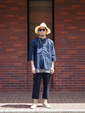 「nonnative(ノンネイティブ)のアイテム(トップス)」を使った、UNDERPASSさん(メンズ・168cm)の春コーディネート