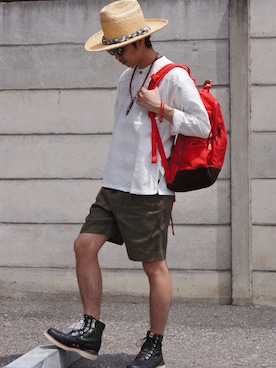 「VISVIM（ビズビム）のアイテム（トップス）」を使った、UNDERPASSさん（メンズ・172cm）の春コーディネート