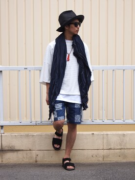 「SOPHNET.（ソフネット）のアイテム」を使った、UNDERPASSさん（メンズ・172cm）の夏コーディネート