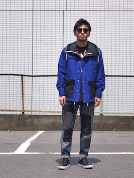 「アイテム（マウンテンパーカー）」を使った、UNDERPASSさん（メンズ・170cm・20代）の夏コーディネート