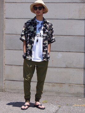 「SOPHNET.（ソフネット）のアイテム」を使った、UNDERPASSさん（メンズ・172cm）の夏コーディネート