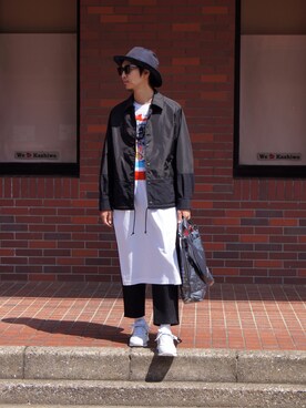 「MIKIA」｜「アイテム（ブルゾン）」を使った、UNDERPASSさん（メンズ・172cm）の秋コーディネート