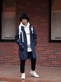 ウリウリ　kolor カラー　ステンカラーコート　sacai ギャルソン Sacaiのステンカラーコートを使った人気ファッションコーディネート - WEAR