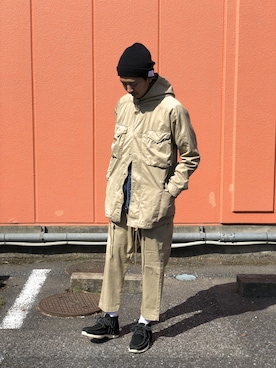 「nonnative（ノンネイティブ）のアイテム（ブルゾン）」を使った、UNDERPASSさん（メンズ・172cm）の冬コーディネート