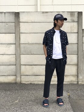 「MIKIA」｜UNDERPASSさん（メンズ・172cm）の夏コーディネート