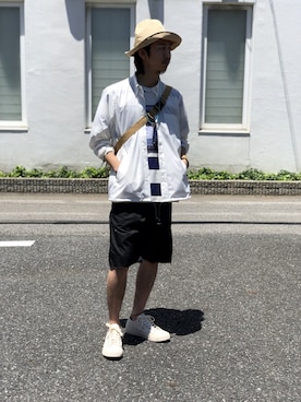 「MIKIA」｜UNDERPASSさん（メンズ・173cm）の夏コーディネート