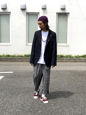 「MIKIA」｜UNDERPASSさん（メンズ・172cm）の秋コーディネート