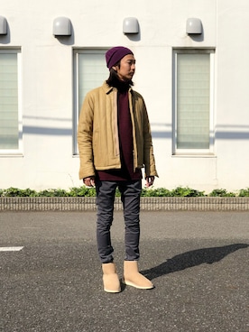 「nonnative（ノンネイティブ）のアイテム（ブルゾン）」を使った、UNDERPASSさん（メンズ・173cm）の秋コーディネート