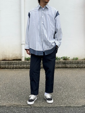 「N.HOOLYWOOD（N.ハリウッド）のアイテム（トップス）」を使った、UNDERPASSさん（メンズ・172cm）の夏コーディネート