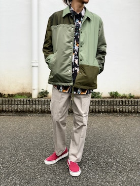 「COMME des GARCONS HOMME（コム デ ギャルソン・オム）のアイテム（ジャケット/アウター）」を使った、UNDERPASSさん（メンズ・173cm）の秋コーディネート