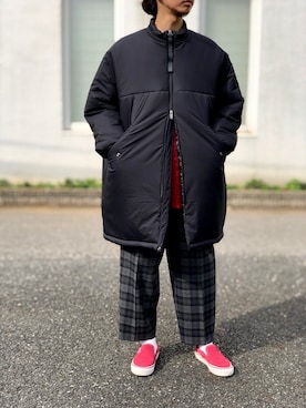 「N.HOOLYWOOD」｜「アイテム（ダウンジャケット/コート）」を使った、UNDERPASSさん（メンズ・172cm）の秋コーディネート