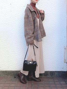 「Crisp（クリスプ）のアイテム（ブルゾン）」を使った、kaoruさん（レディース・158cm）の冬コーディネート