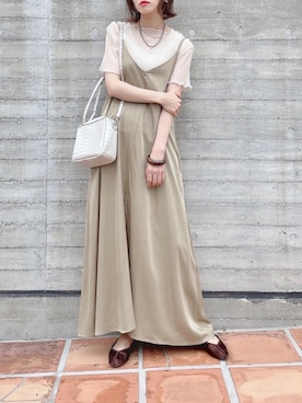 「アイテム（バングル/リストバンド）」を使った、kaoruさん（レディース・158cm）の夏コーディネート