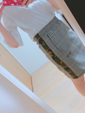 「Lucien Pellat-Finet（ルシアンペラフィネ）のアイテム（スカート）」を使った、saneさん（レディース・156cm）の夏コーディネート