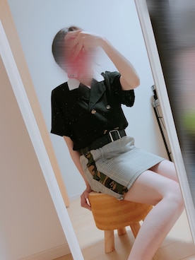 「Lucien Pellat-Finet（ルシアンペラフィネ）のアイテム（スカート）」を使った、saneさん（レディース・156cm）の夏コーディネート