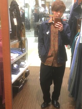 「アキコーデ」｜「アイテム（ブルゾン）」を使った、リックさん（メンズ・172cm）の冬コーディネート