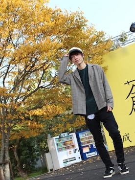 「COMME CA ISM（コムサイズム）のアイテム（フォーマルスーツ/小物）」を使った、リックさん（メンズ・172cm）の秋コーディネート