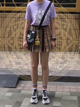 「:CHOCOOLATEのアイテム（トップス）」を使った、♪♫ ✎ Katie 嵐 ☻ ♬❀さん（レディース・168cm）の夏コーディネート