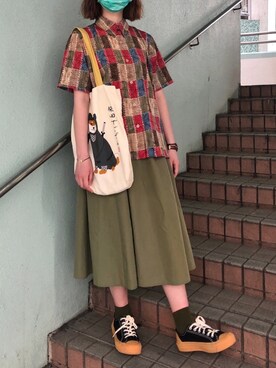 「IROIRO（イロイロ）のアイテム」を使った、♪♫ ✎ Katie 嵐 ☻ ♬❀さん（レディース・169cm）の春コーディネート