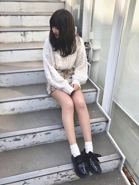 「Chico（チコ）のアイテム（ニット/セーター）」を使った、yuriさん（レディース・160cm）の冬コーディネート