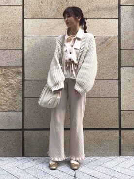 「THEATRE PRODUCTS（シアタープロダクツ）のアイテム（トートバッグ）」を使った、yuriさん（レディース・160cm）の春コーディネート