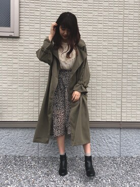 「RAY CASSIN（レイカズン）のアイテム（ブーツ）」を使った、yuriさん（レディース・160cm）の秋コーディネート